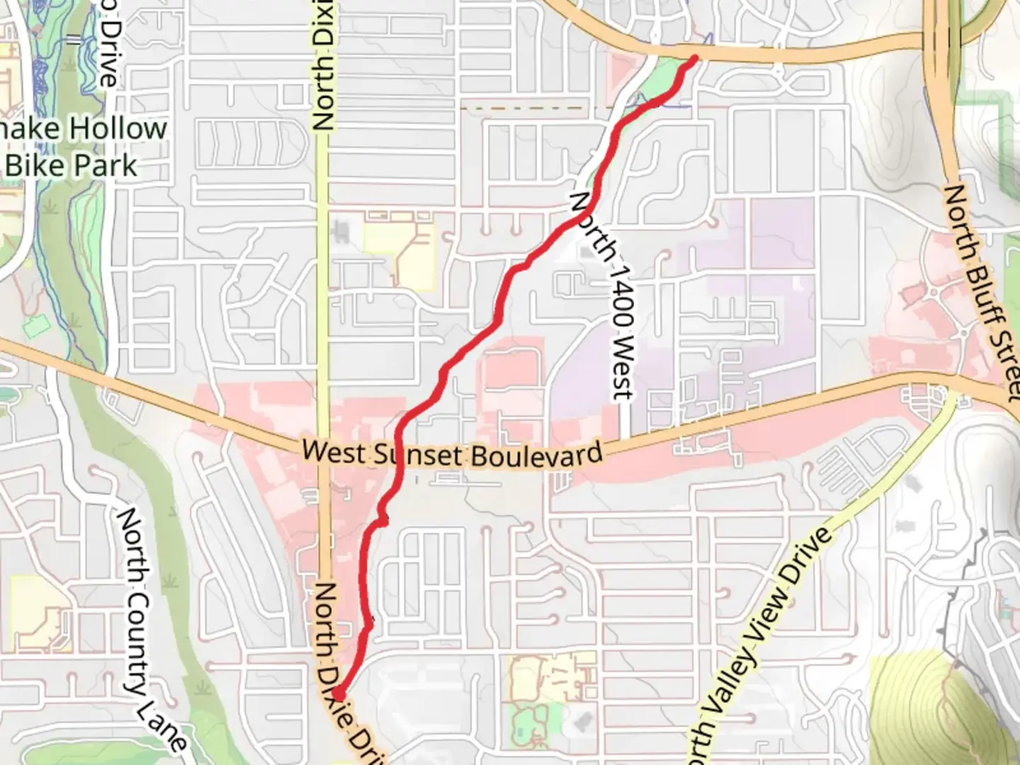 An image depicting the trail Halfway Wash Trail - Long and its surrounding area.