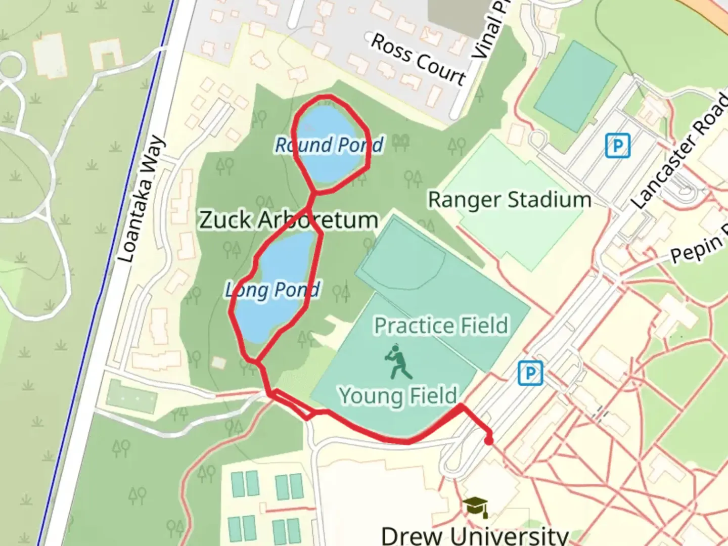 An image depicting the trail Round and Long Pond Loop and its surrounding area.