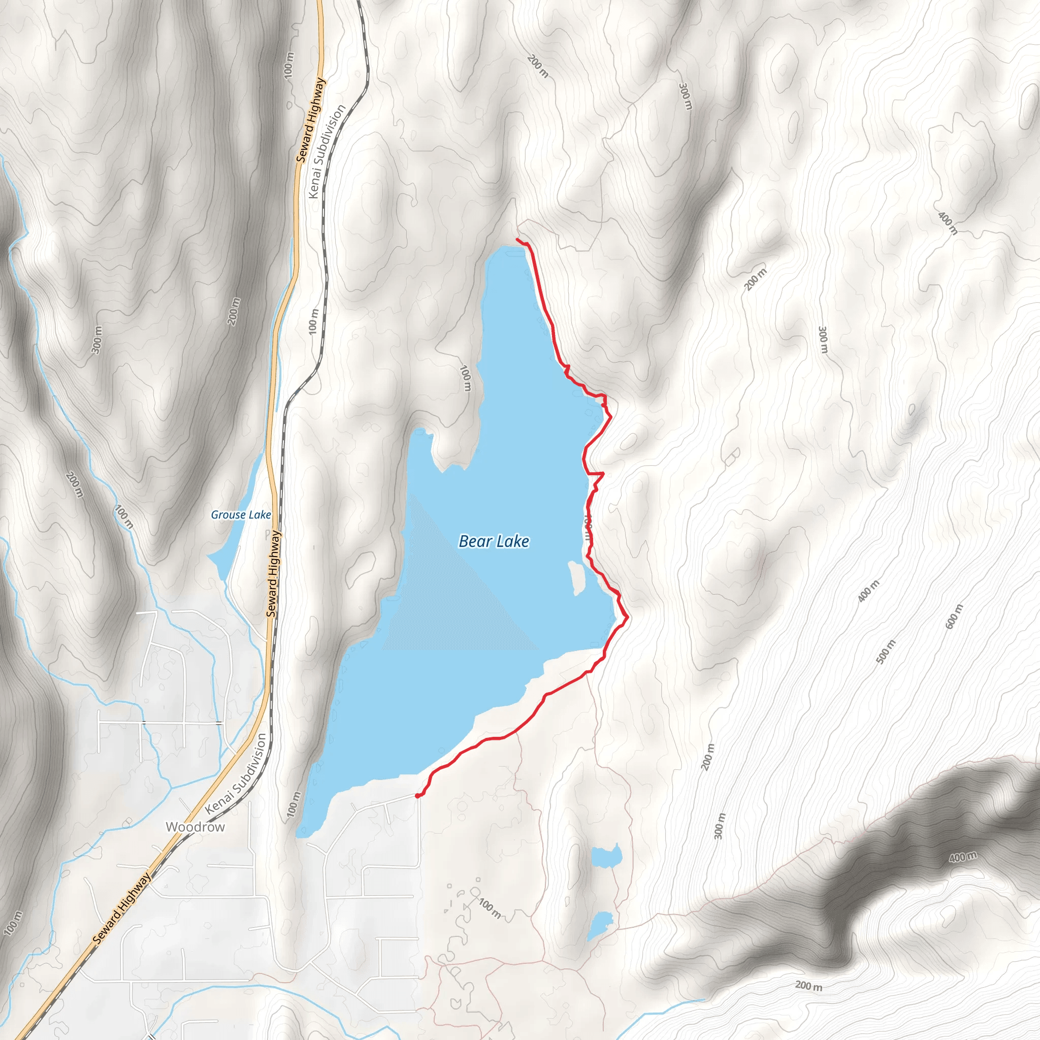 Bear Lake East Shore Trail mobile static map