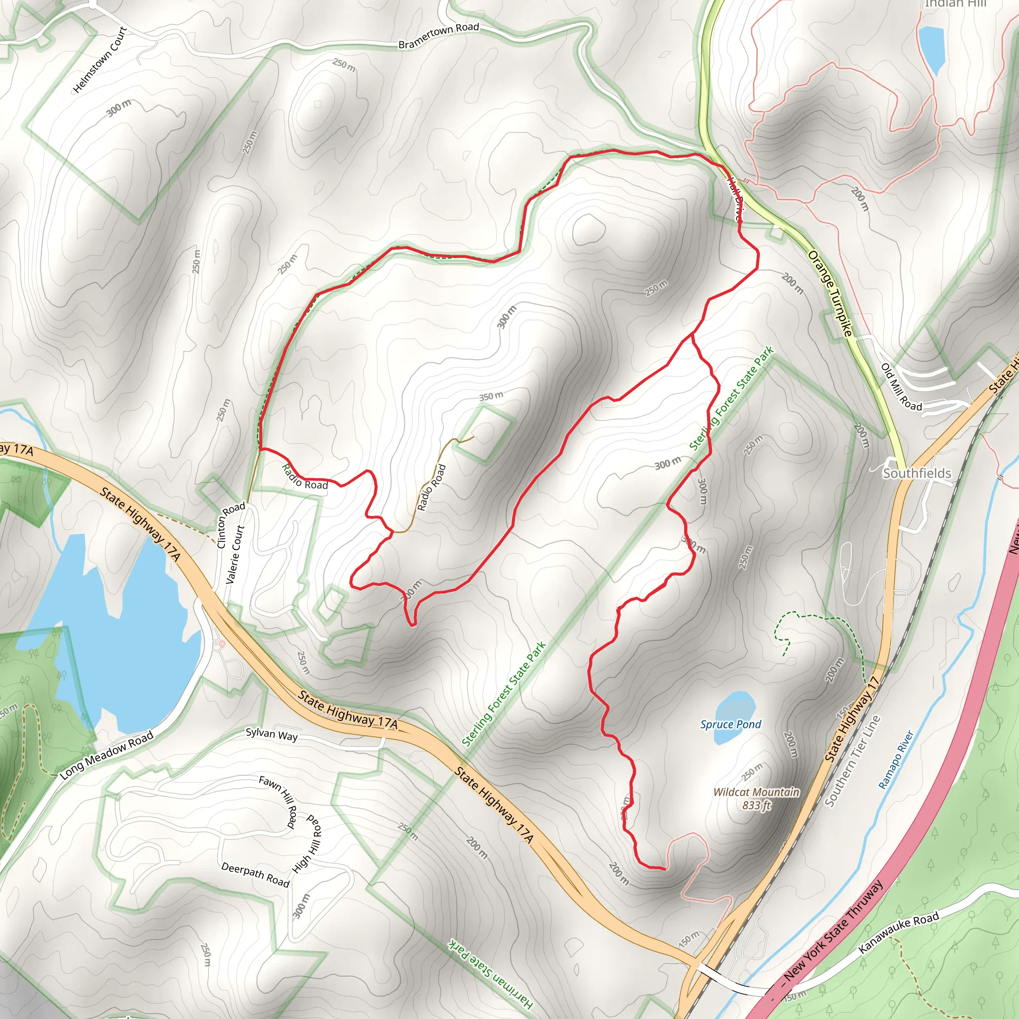 Wildcat Mountain via Townsend Trail mobile static map