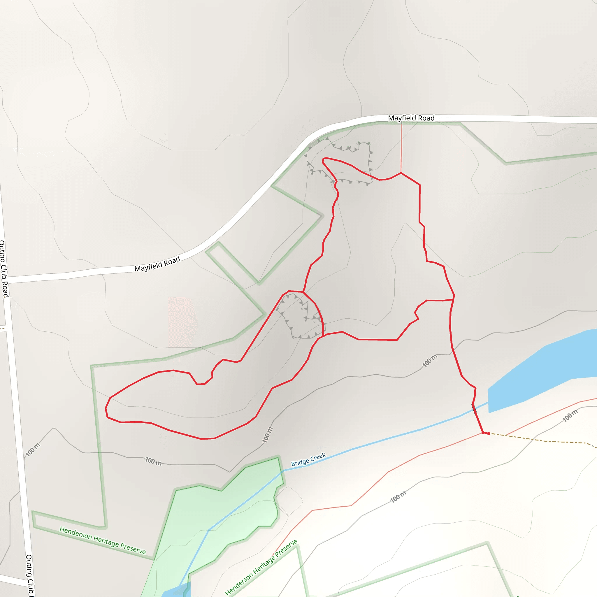 Bridge Creek Loop mobile static map