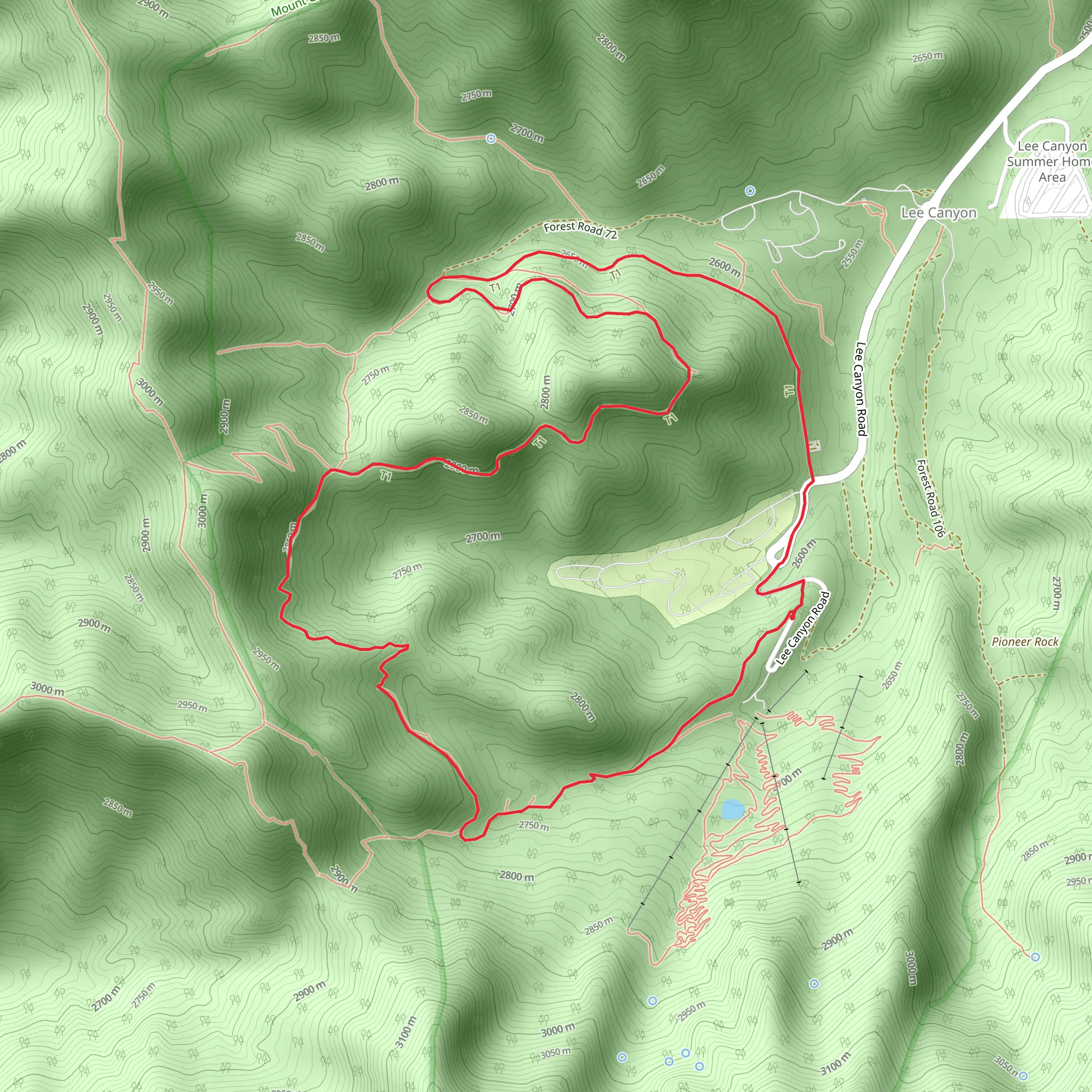 Upper-Lower Bristlecone Loop Trail mobile static map