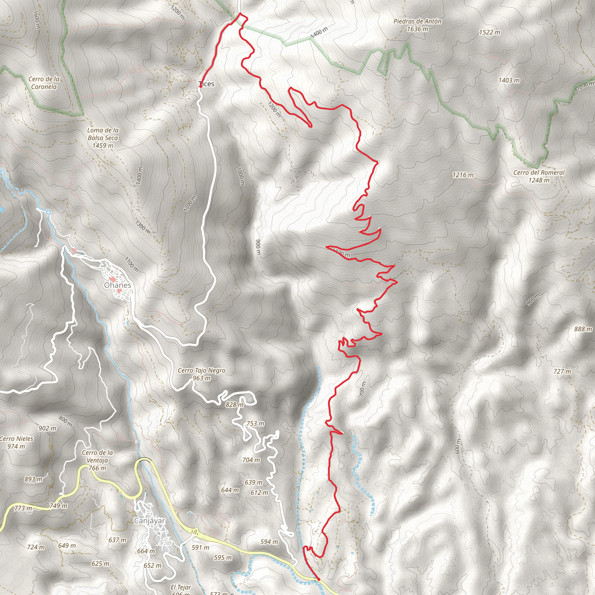 Canjayar - Hermitage of Tices PR A 364 mobile static map