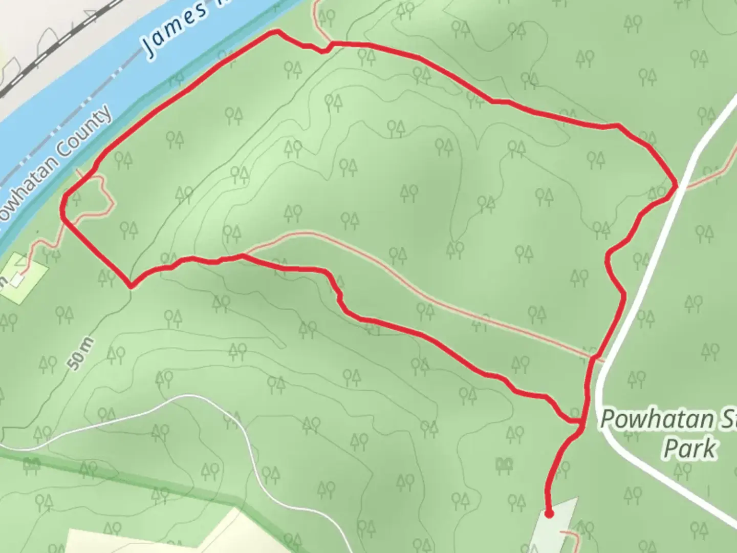 An image depicting the trail Gold Dust and Turkey Loop Trail and its surrounding area.