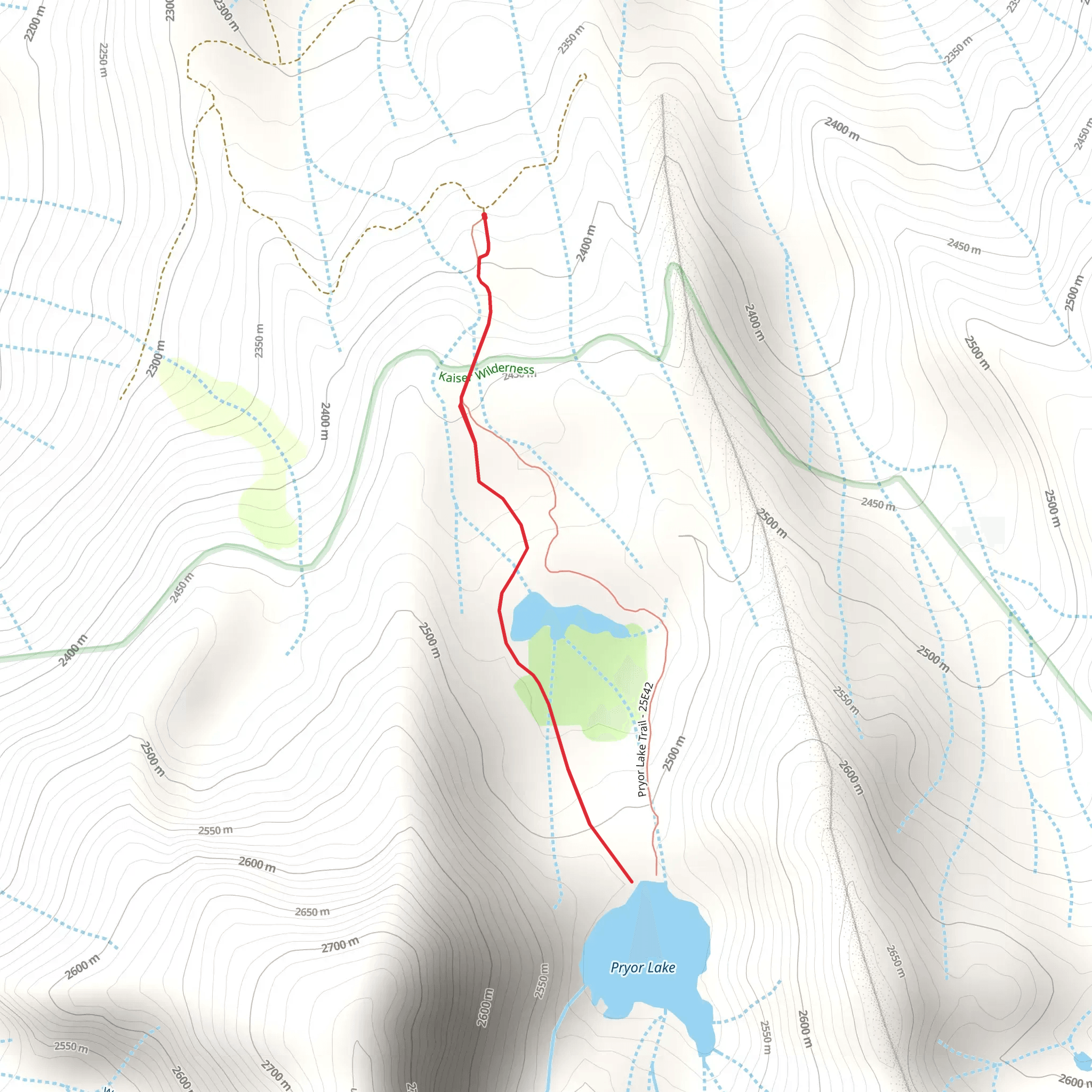 Pryor Lake Trail mobile static map