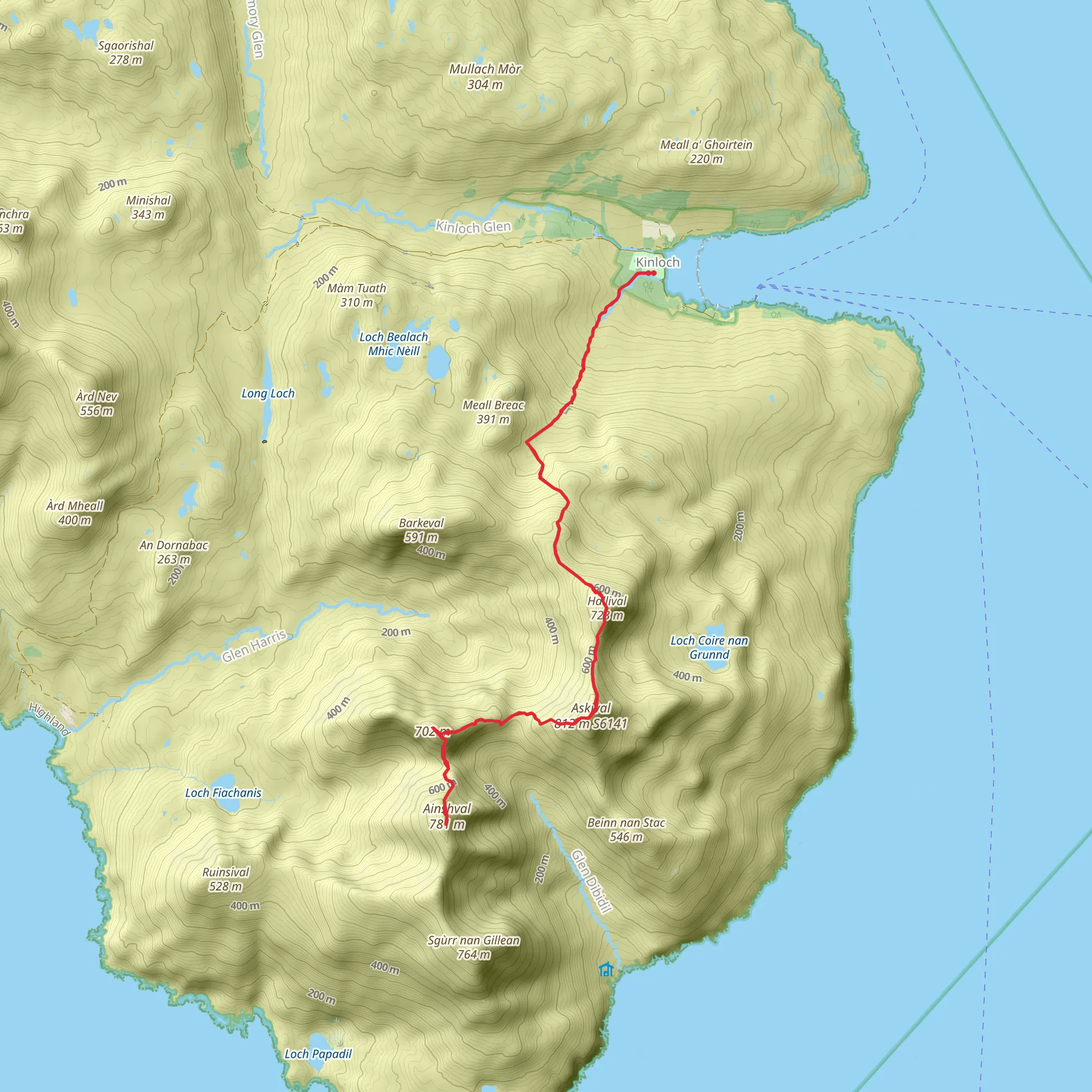 Ainshval via Hallival and Barkeval mobile static map