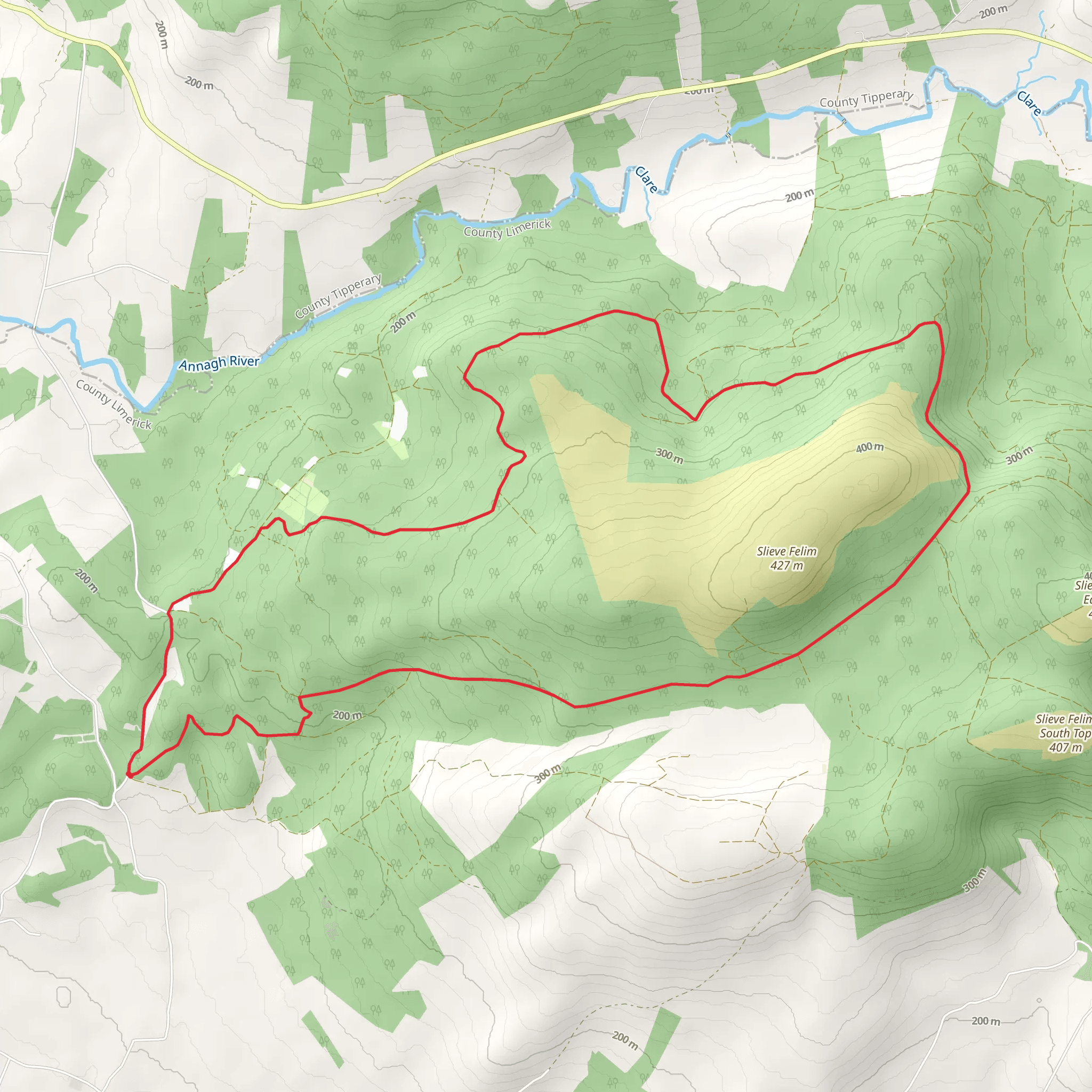Murroe - Glenstal Woods Loop mobile static map