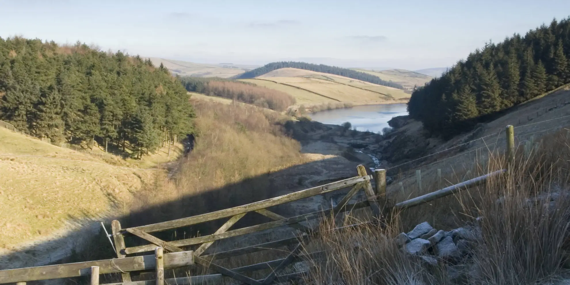 An image depicting the trail Pendle Hill from Barley Green and its surrounding area.