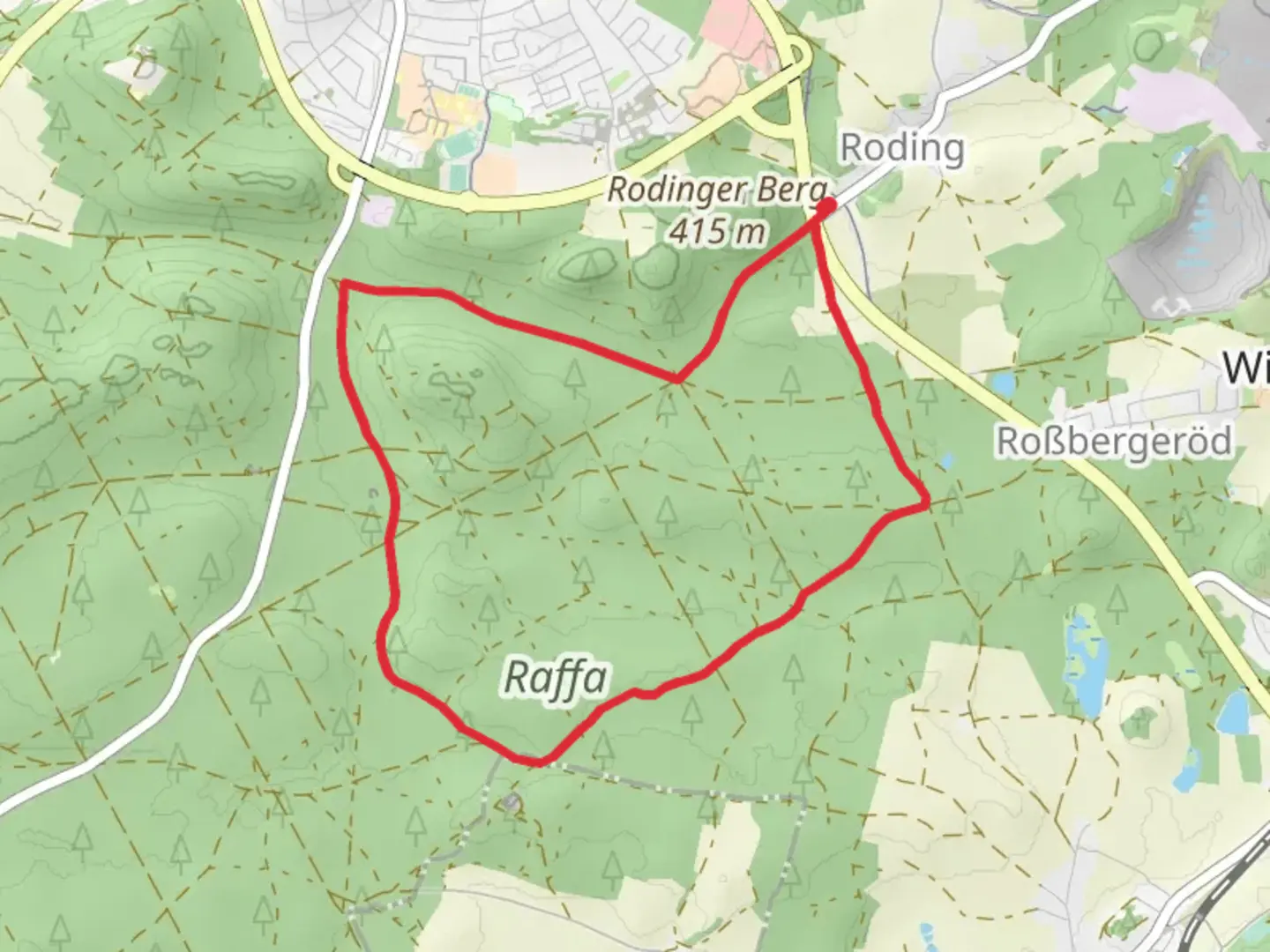 An image depicting the trail Staedtedreieck Rundweg Loop and its surrounding area.