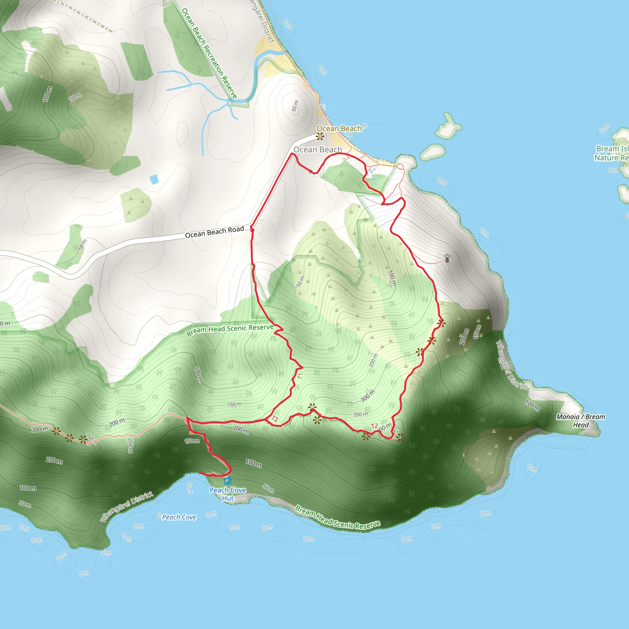Bream Headland Loop Track mobile static map