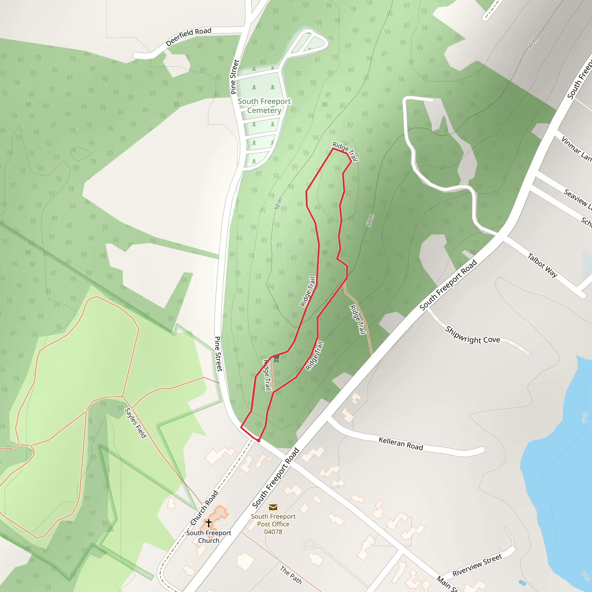 Ridge Trail Loop from Pine Street mobile static map