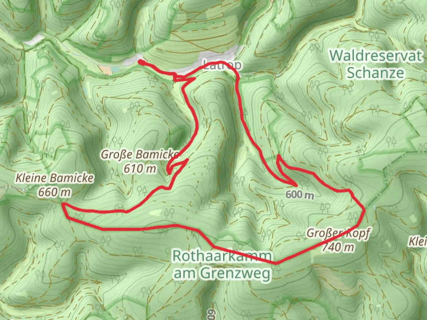 An image depicting the trail Waldarbeiter und Forsterpfad and Rothaarsteig Loop and its surrounding area.