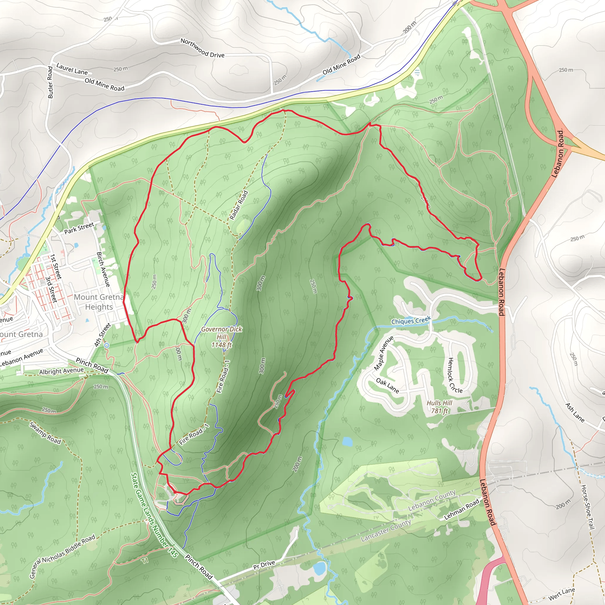 Clarence Schock Park Loop mobile static map
