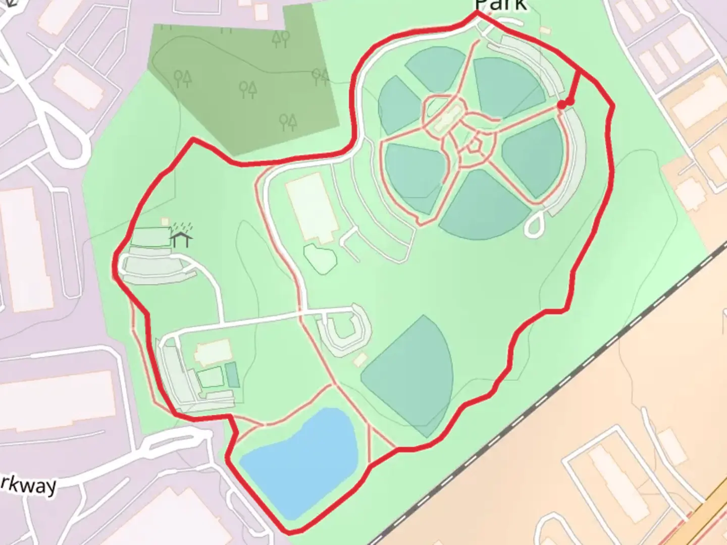 An image depicting the trail Pickneyville Park Loop and its surrounding area.