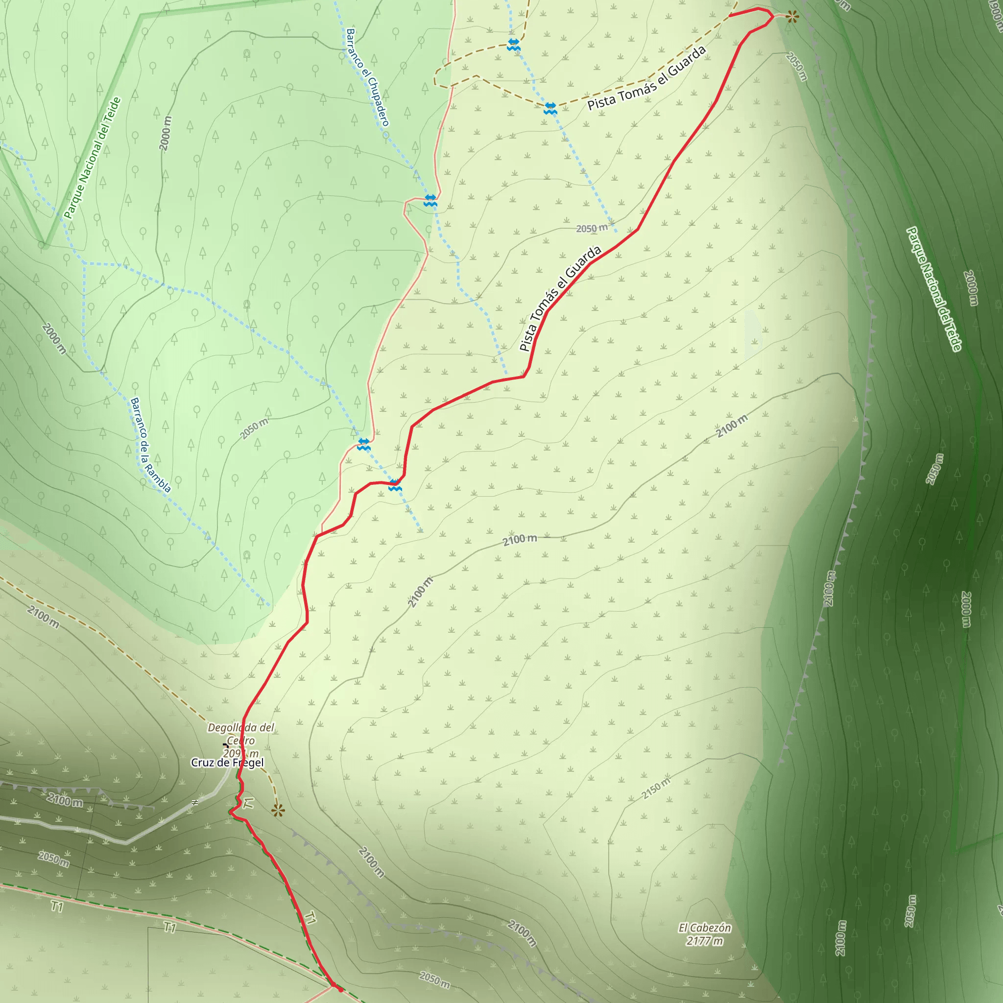 Degollada del Cedro mobile static map