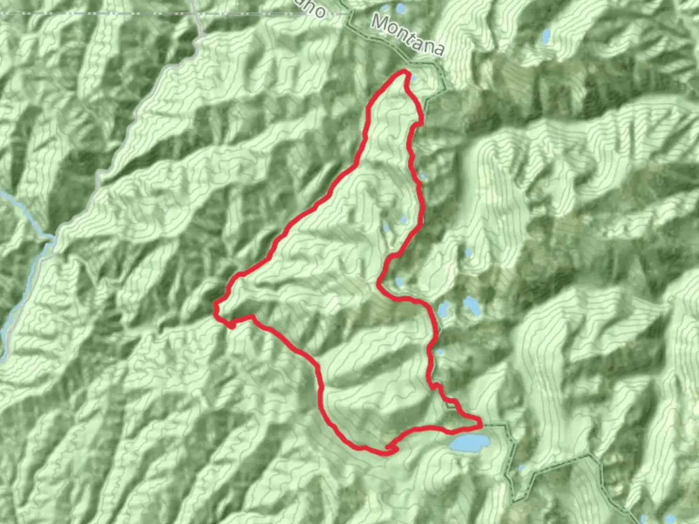 An image depicting the trail Fish Lake Trail and Goose Lake Loop and its surrounding area.