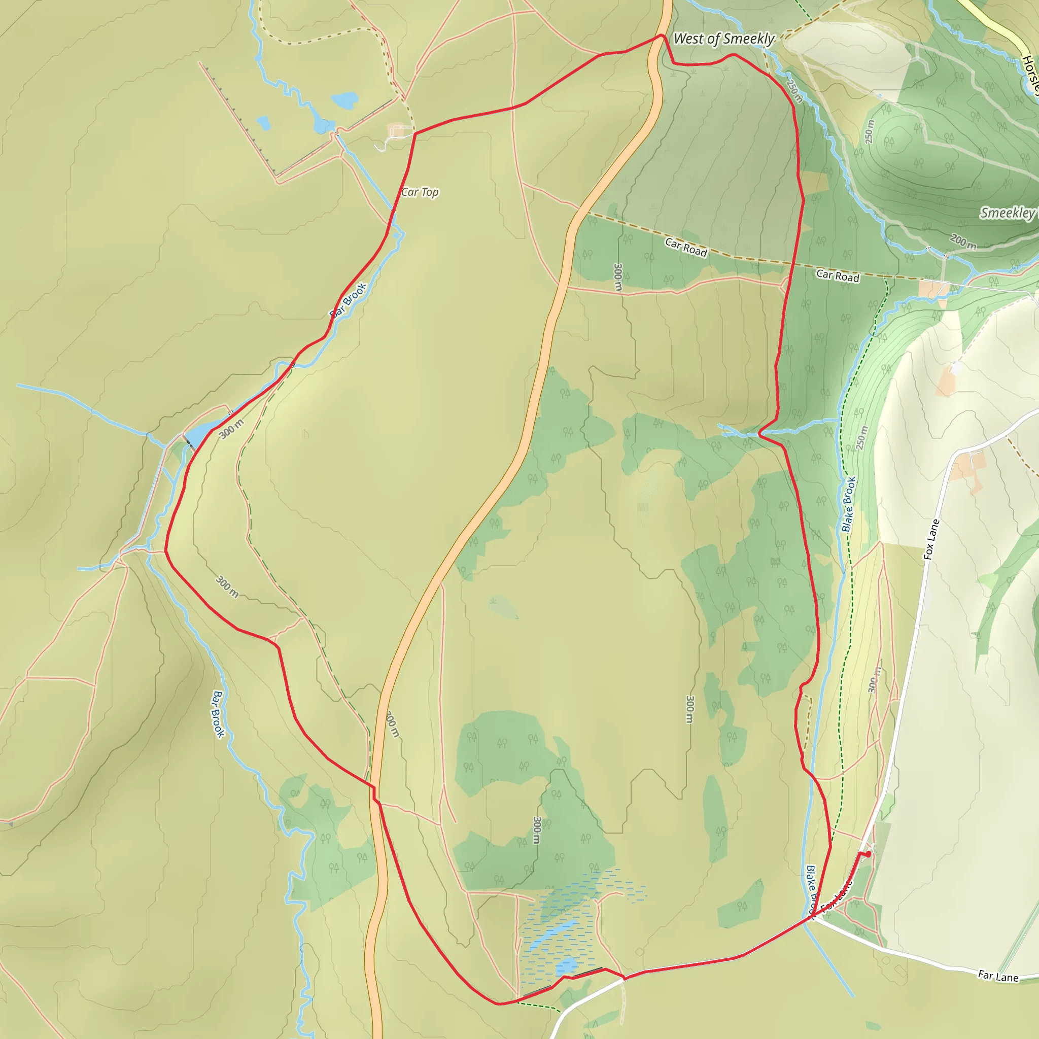 Shillito Woods - Ramsley Moor - Big Moor mobile static map