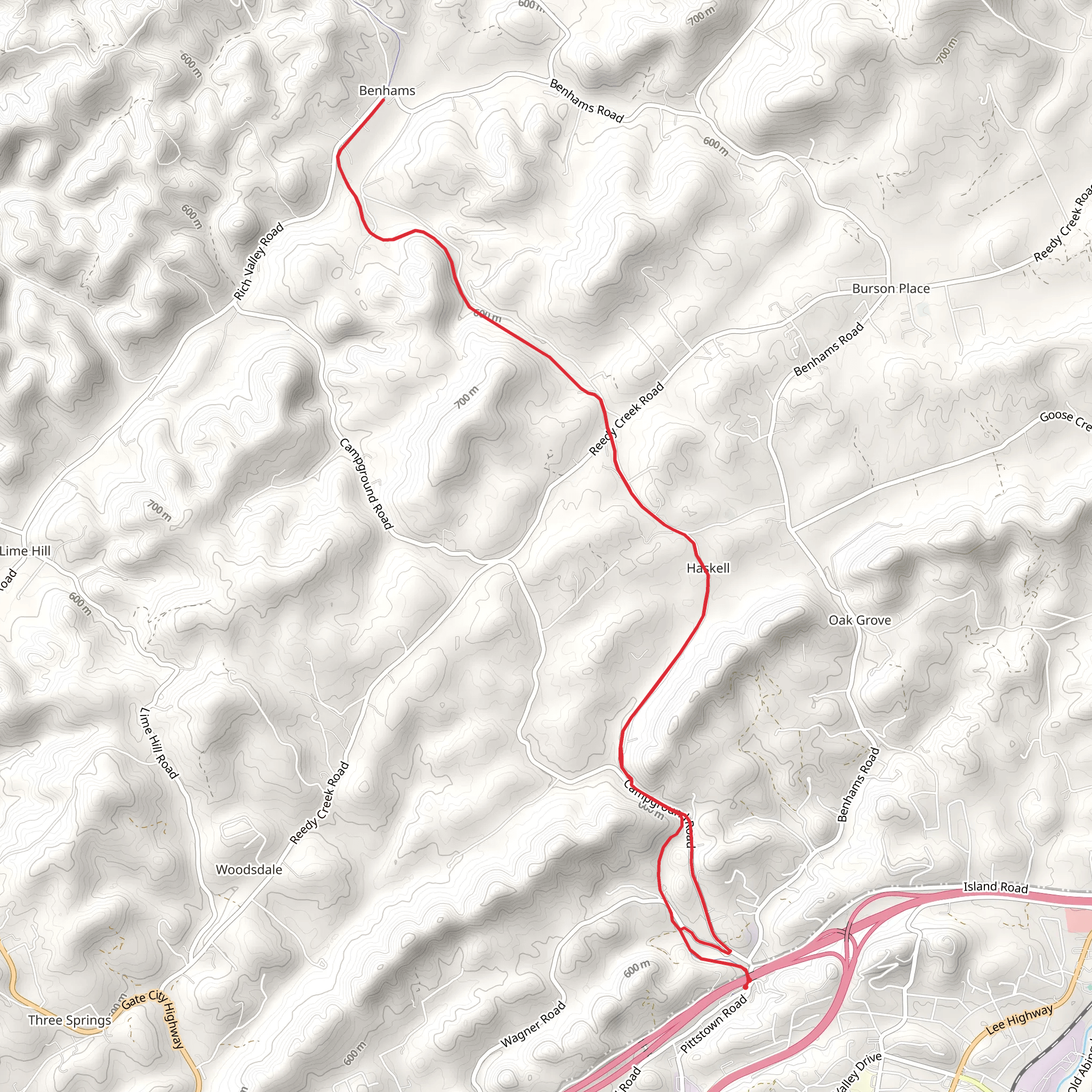Mendota Trail mobile static map