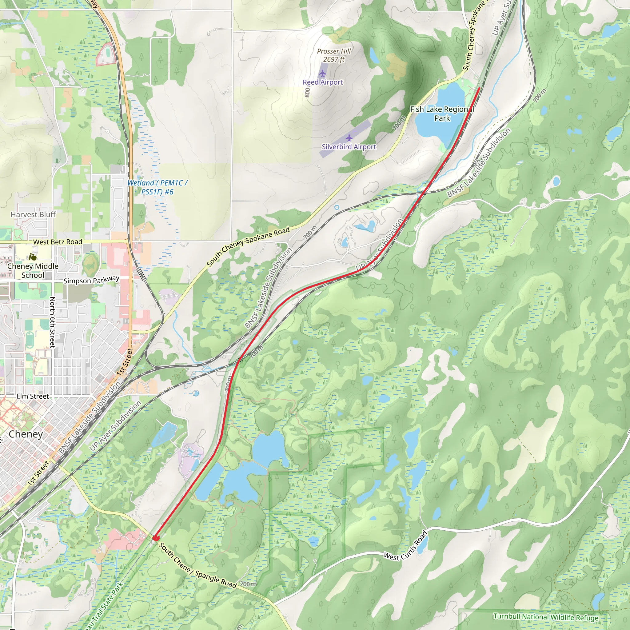 Fish Lake via Columbia Plateau Trail mobile static map