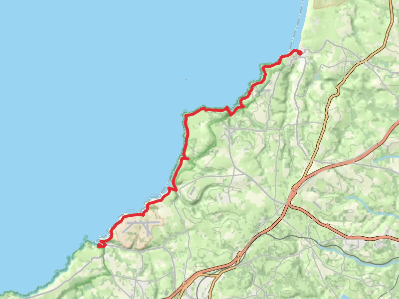 Porthowan Beach and Gooden Heane Cove via End to End Trail mobile static map