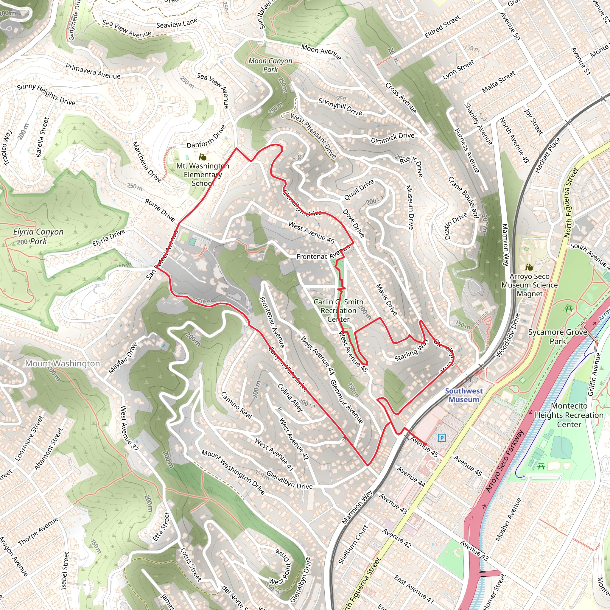 Carlin G Smith Recreation Center Loop mobile static map