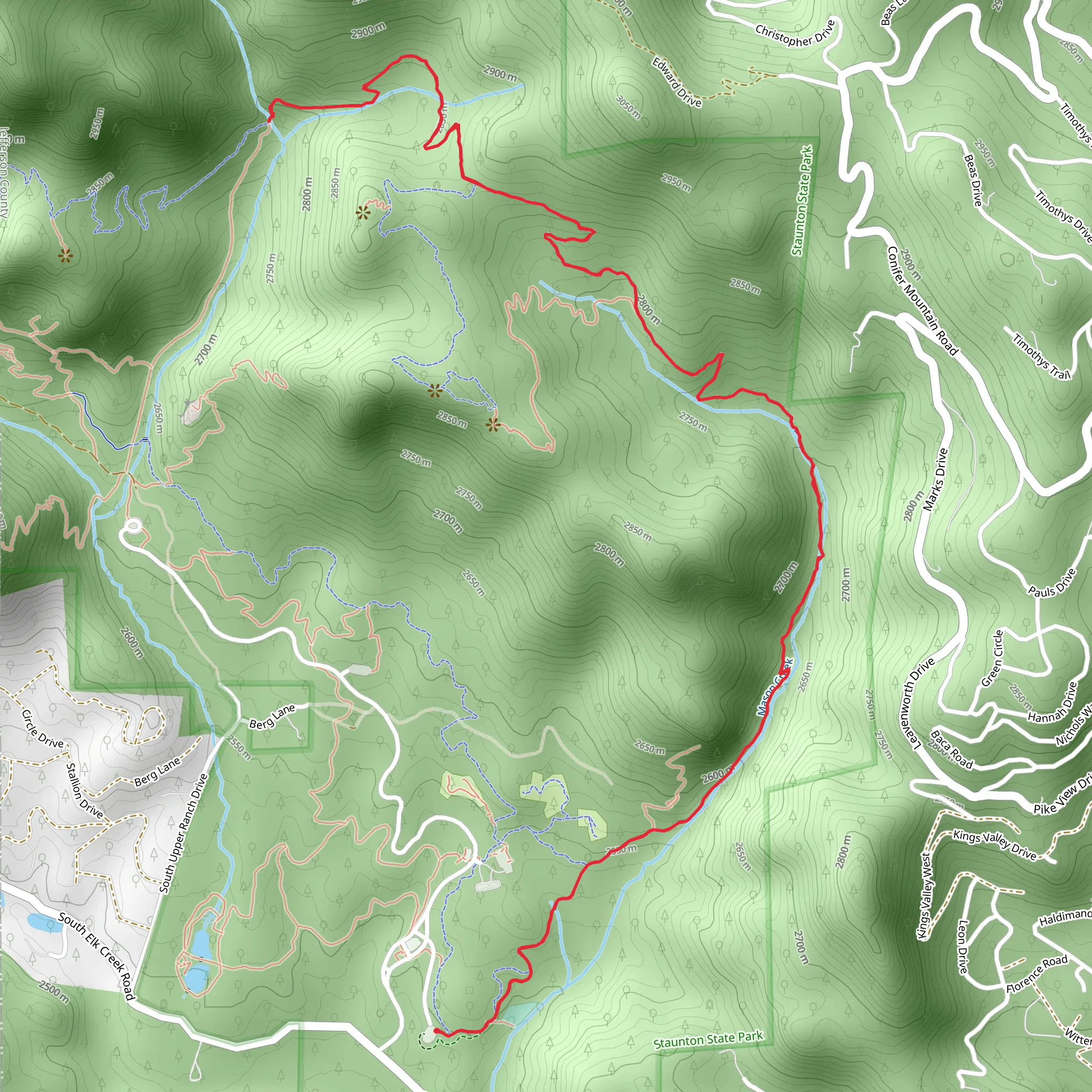 Mason Creek Trail mobile static map