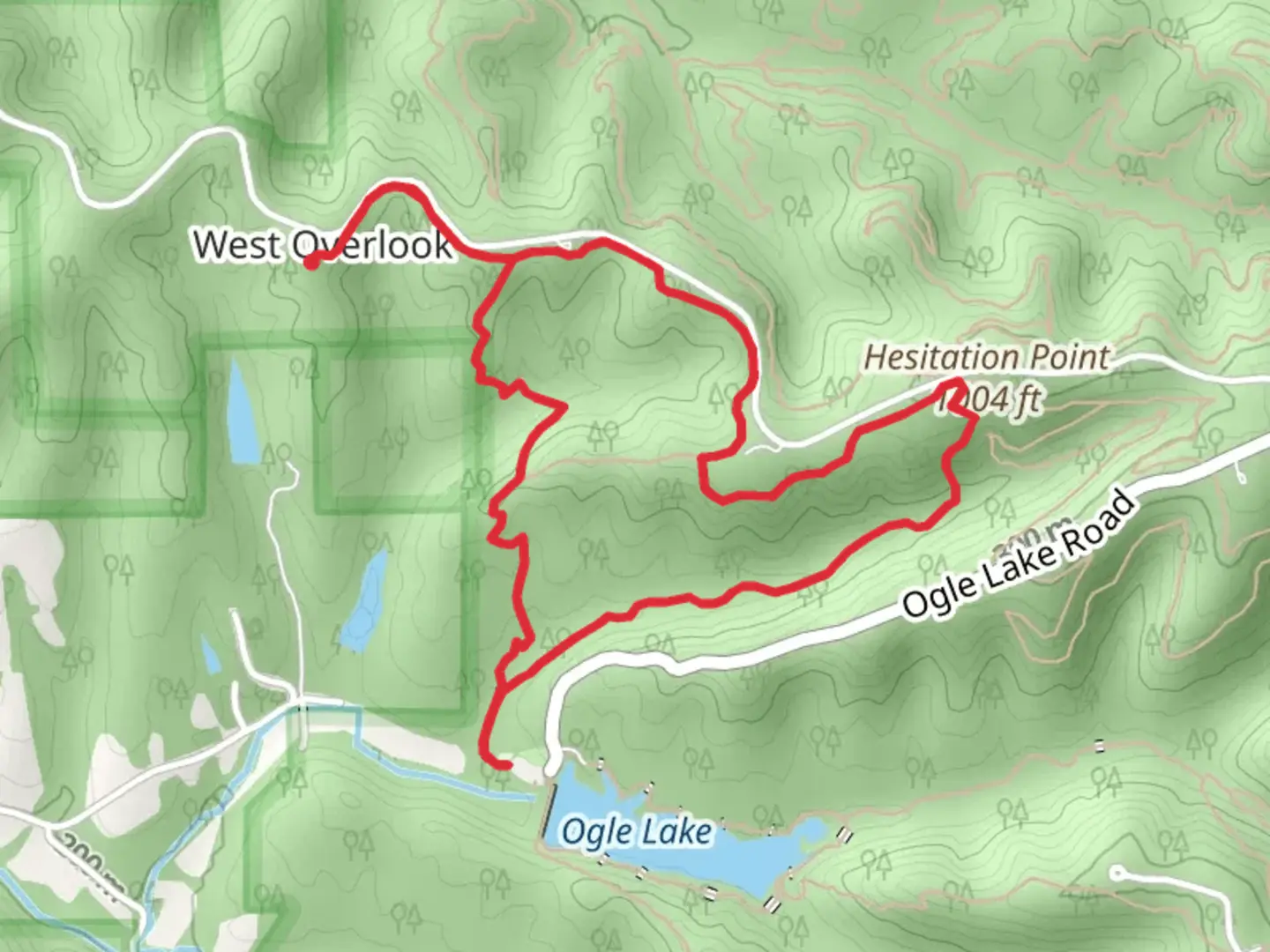 An image depicting the trail Trail 8 Loop and its surrounding area.
