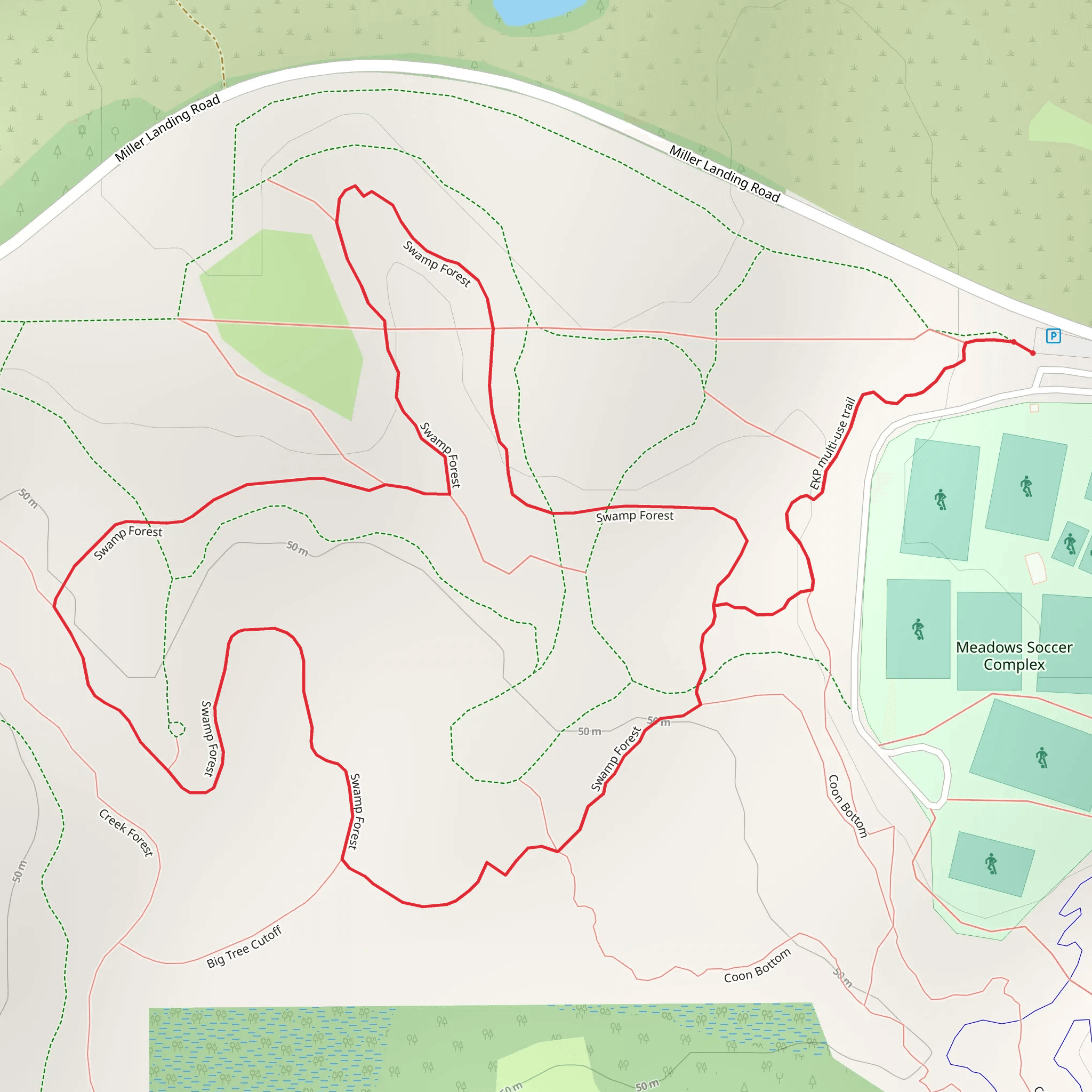 Swamp Forest Loop mobile static map