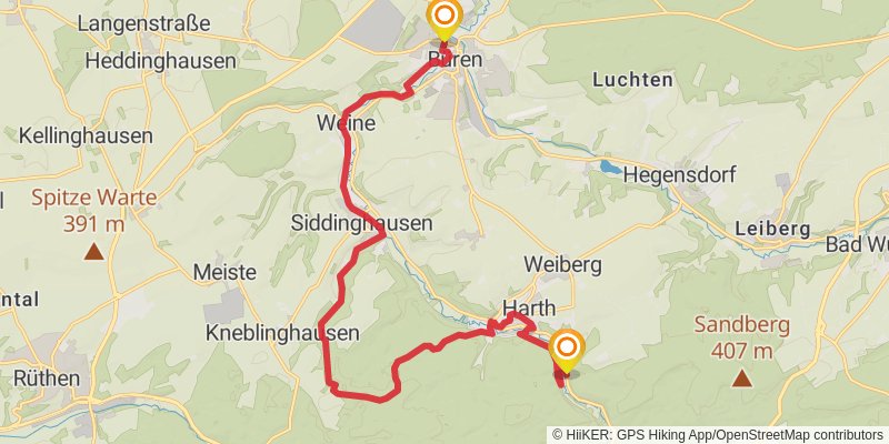 Sintfeld-Höhenweg stage 8 Map