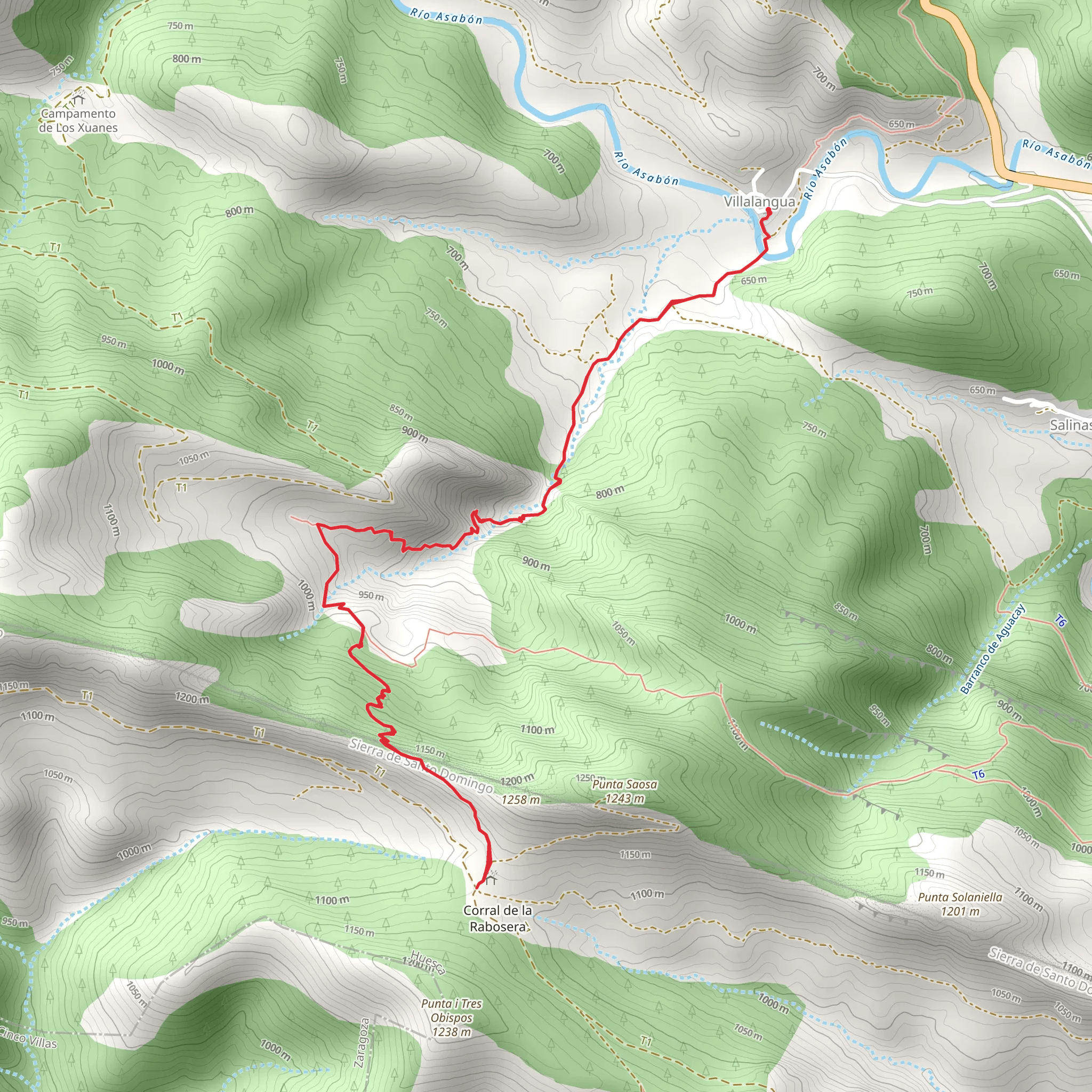 Villalangua - Achar de la Osqueta PR HU 097-b mobile static map