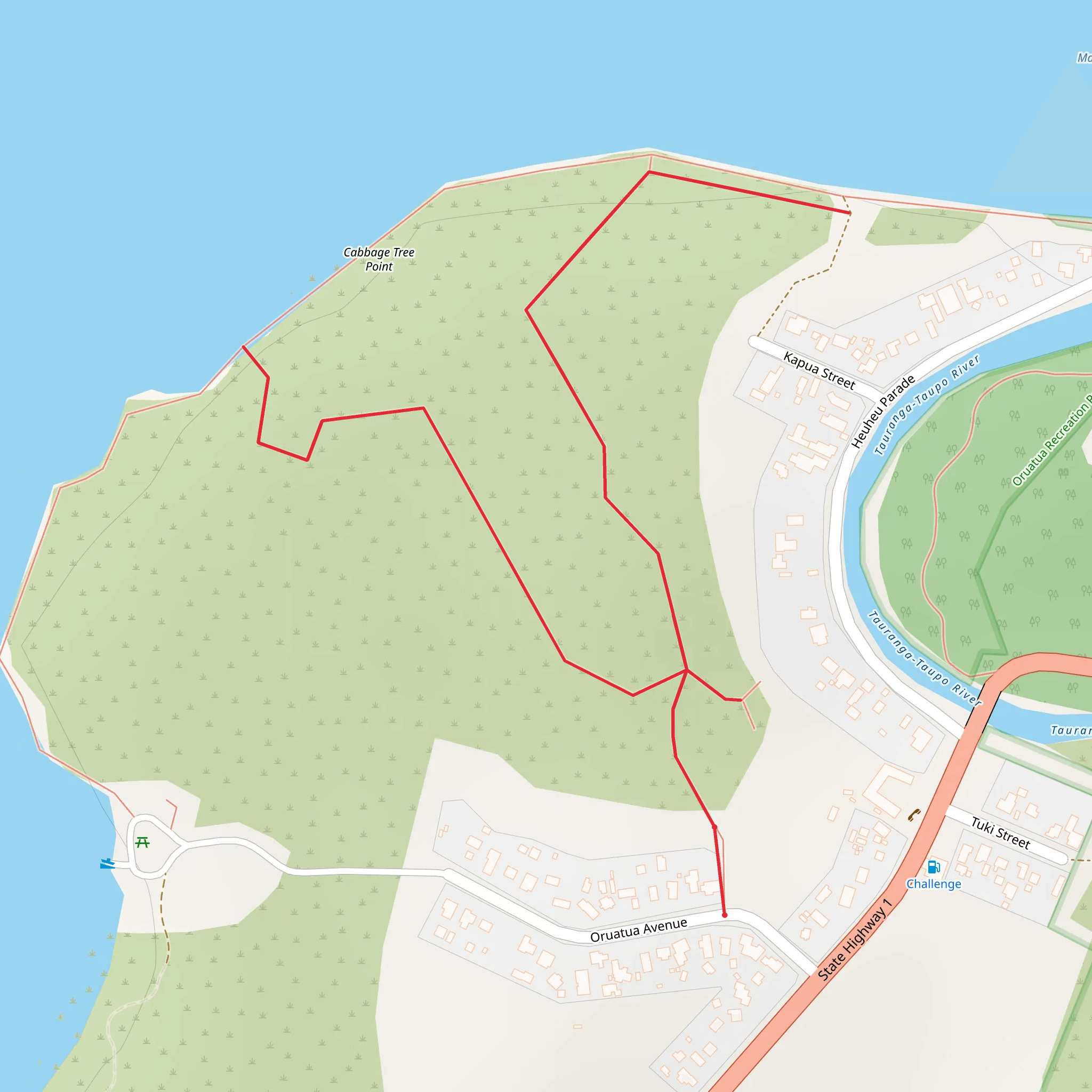 Oruatua Walk mobile static map