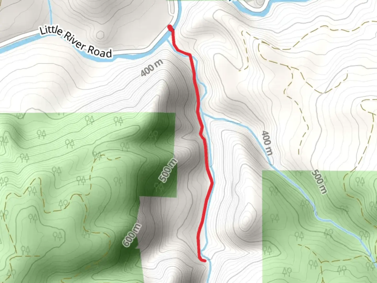 An image depicting the trail Wolf Creek and its surrounding area.