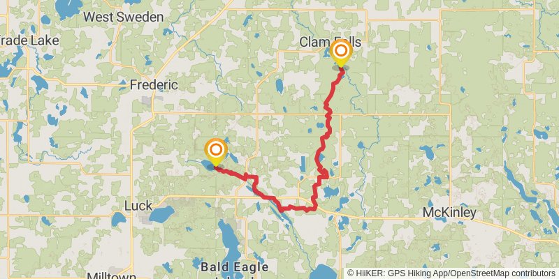 Ice Age National Scenic Trail stage 4 Map