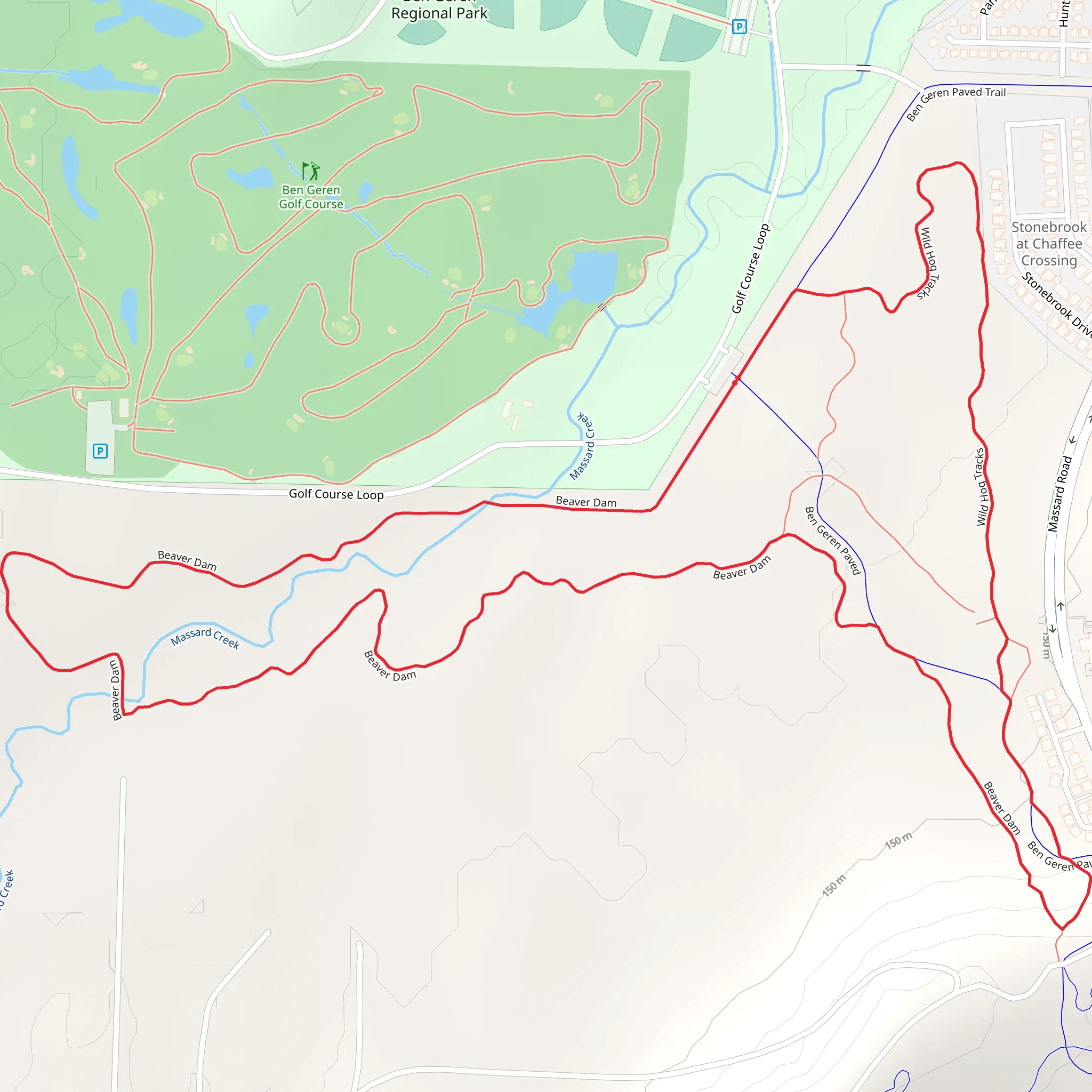 Beaver Dam and Wild Hog Tracks Loop mobile static map