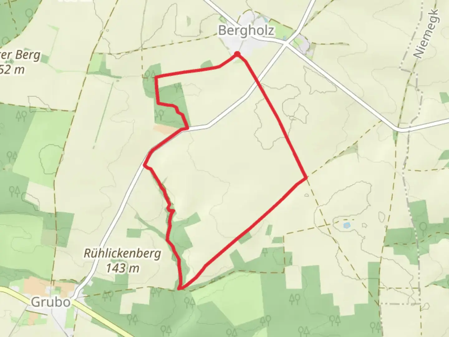 An image depicting the trail Narturpark Rundwanderweg and its surrounding area.