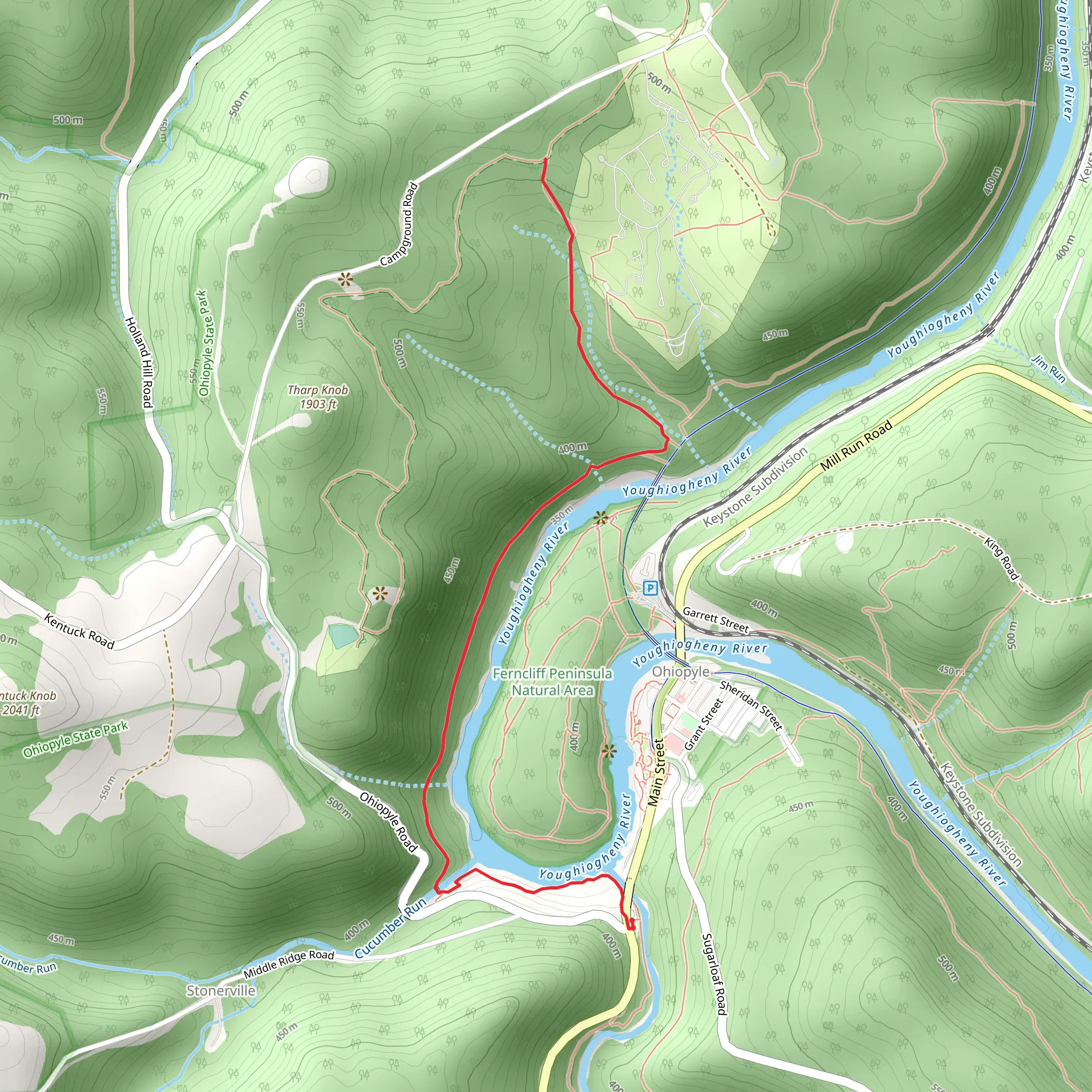 Great Gorge Trail mobile static map