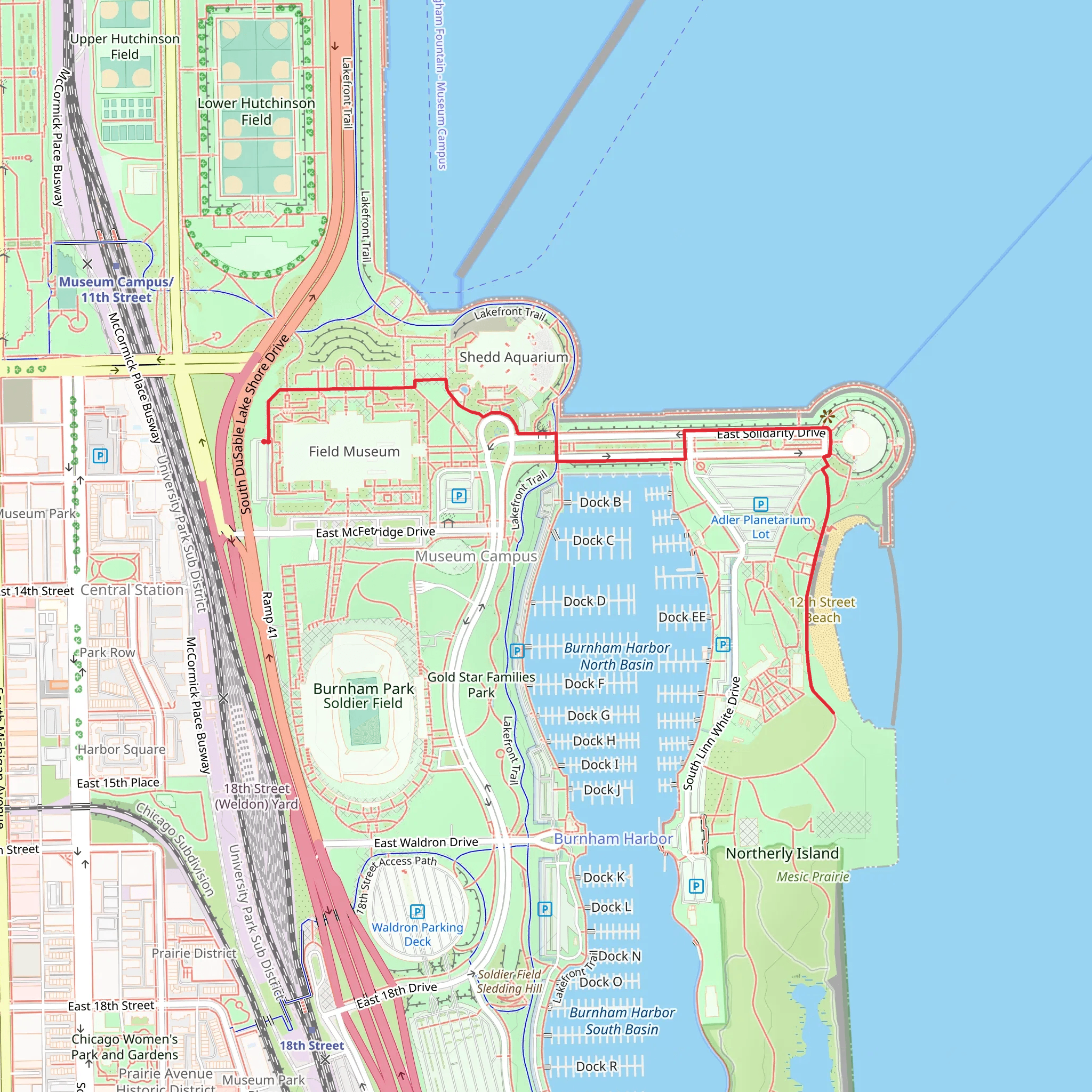 Street Beach mobile static map