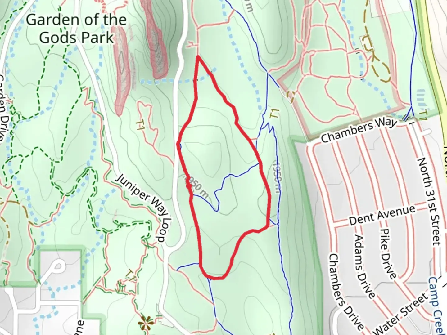 An image depicting the trail Ute Loop Trail and its surrounding area.