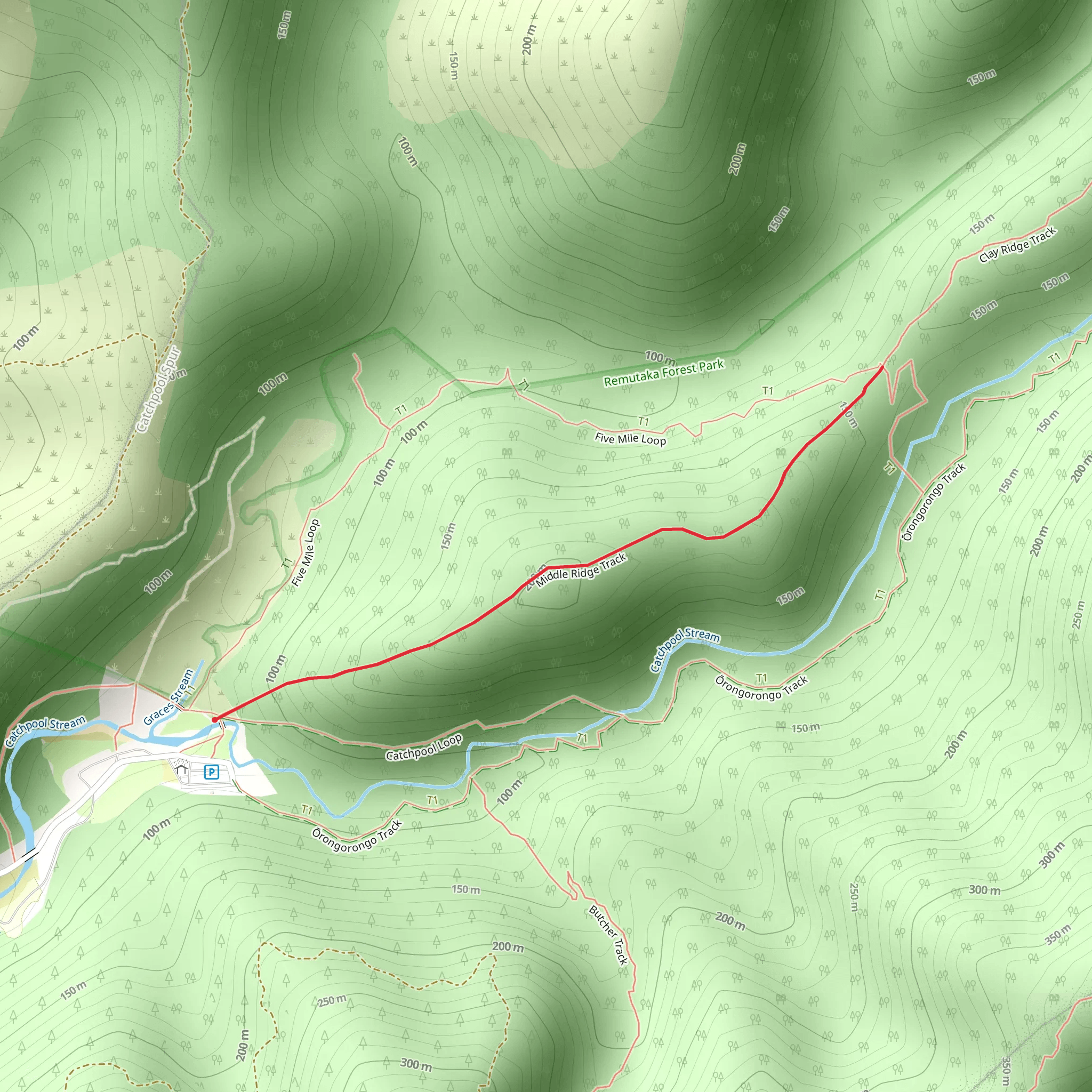 Middle Ridge Track mobile static map