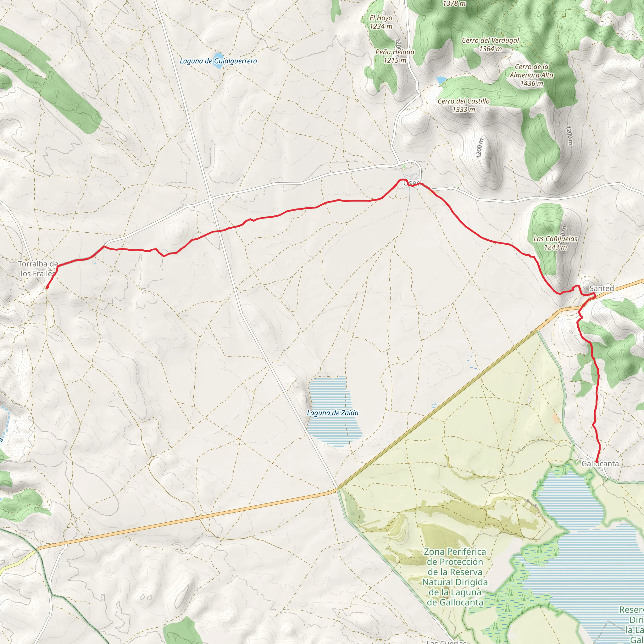 Gallocanta - Torralba de los Frailes PR Z 19 mobile static map