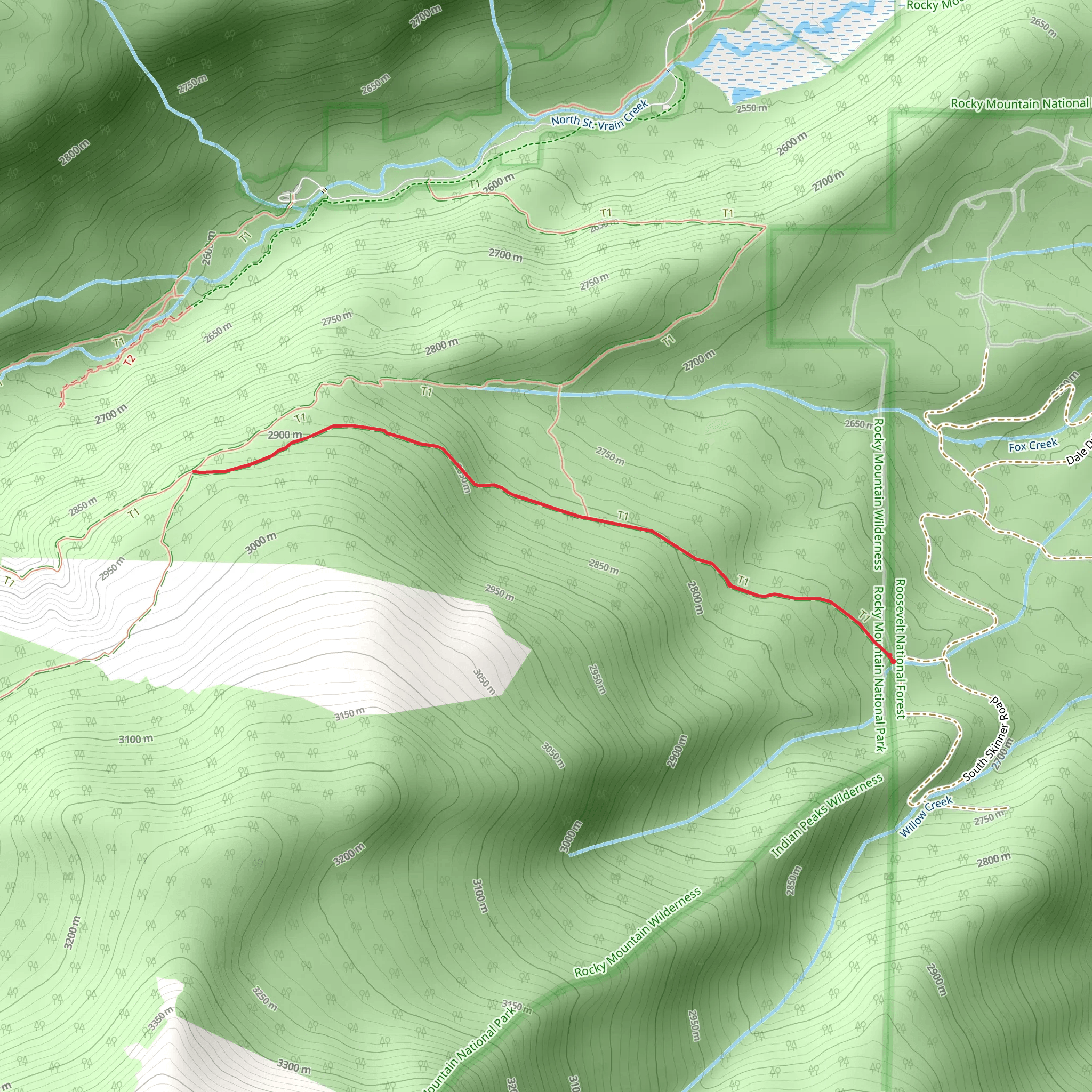 Allenspark Trail mobile static map