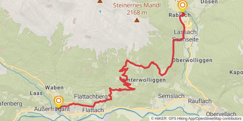 Alpe - Adria Trail stage 6 Map