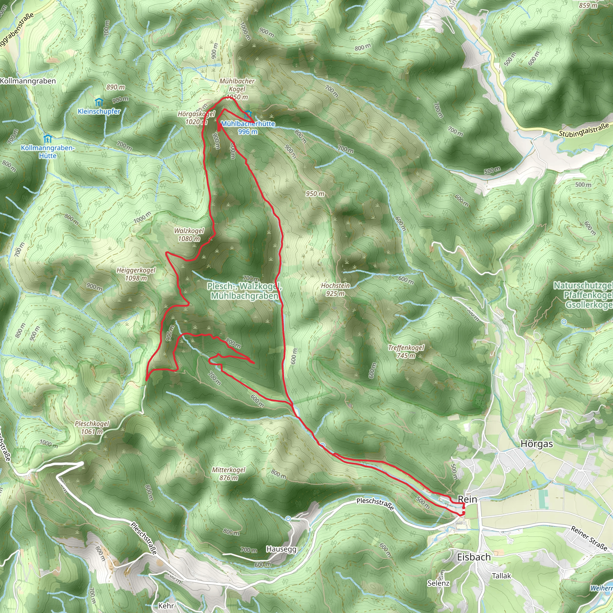 Mühlbacher Hut Hike mobile static map
