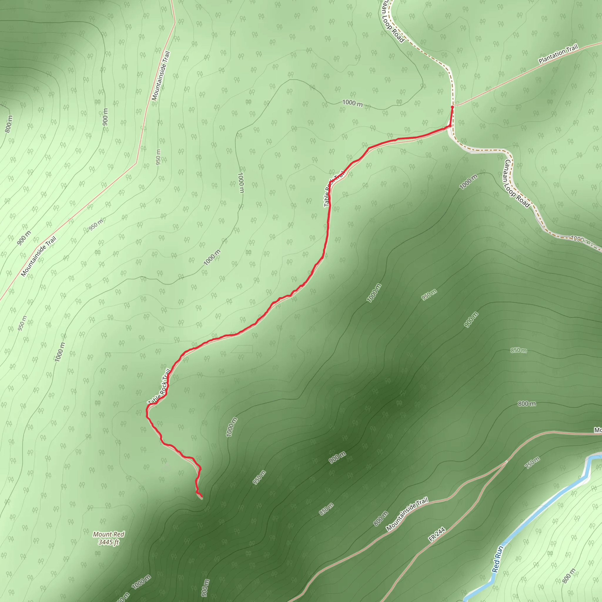 Table Rock Trail mobile static map