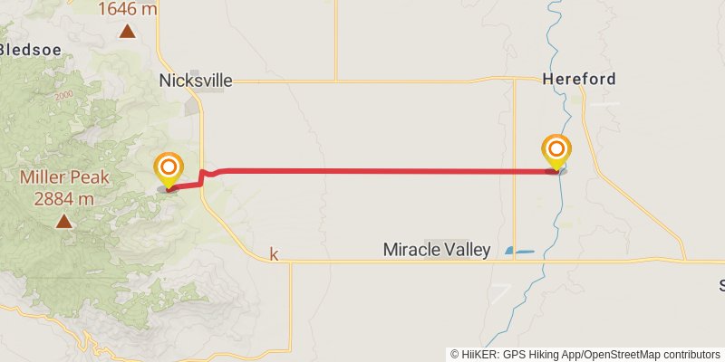 Sky Islands Traverse stage 6 Map