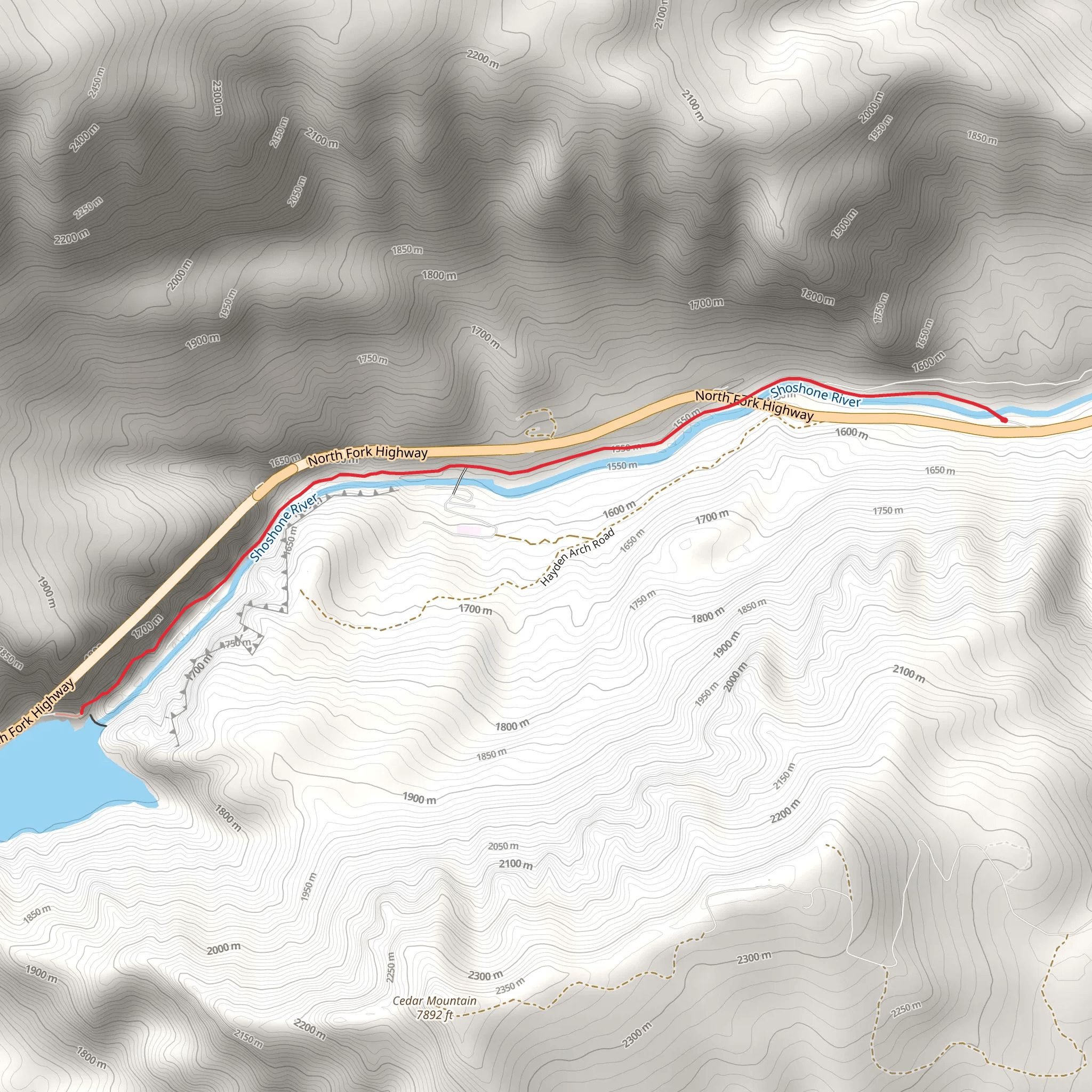 Shoshone River - North Fork mobile static map