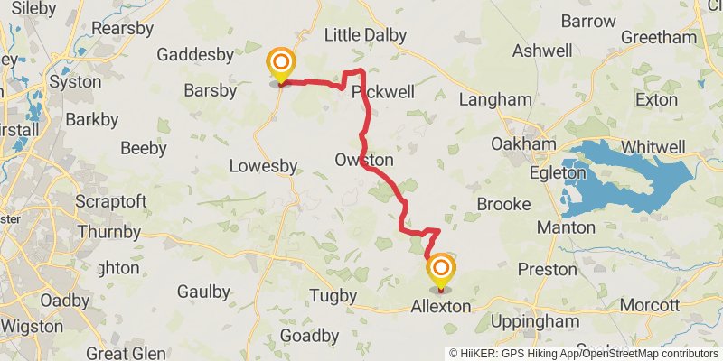 Leicestershire Round stage 3 Map