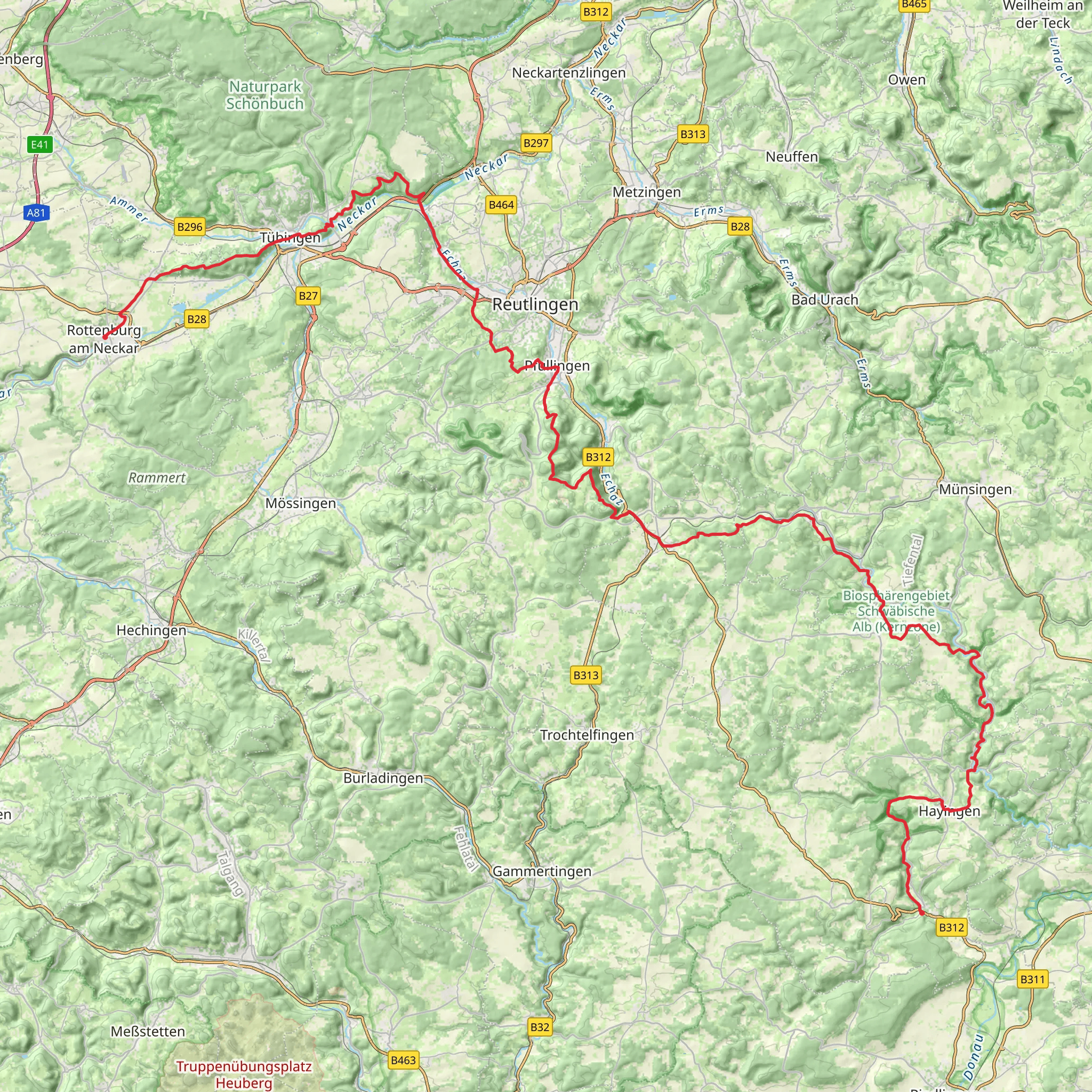 Martinusweg Regionalweg Mitte mobile static map