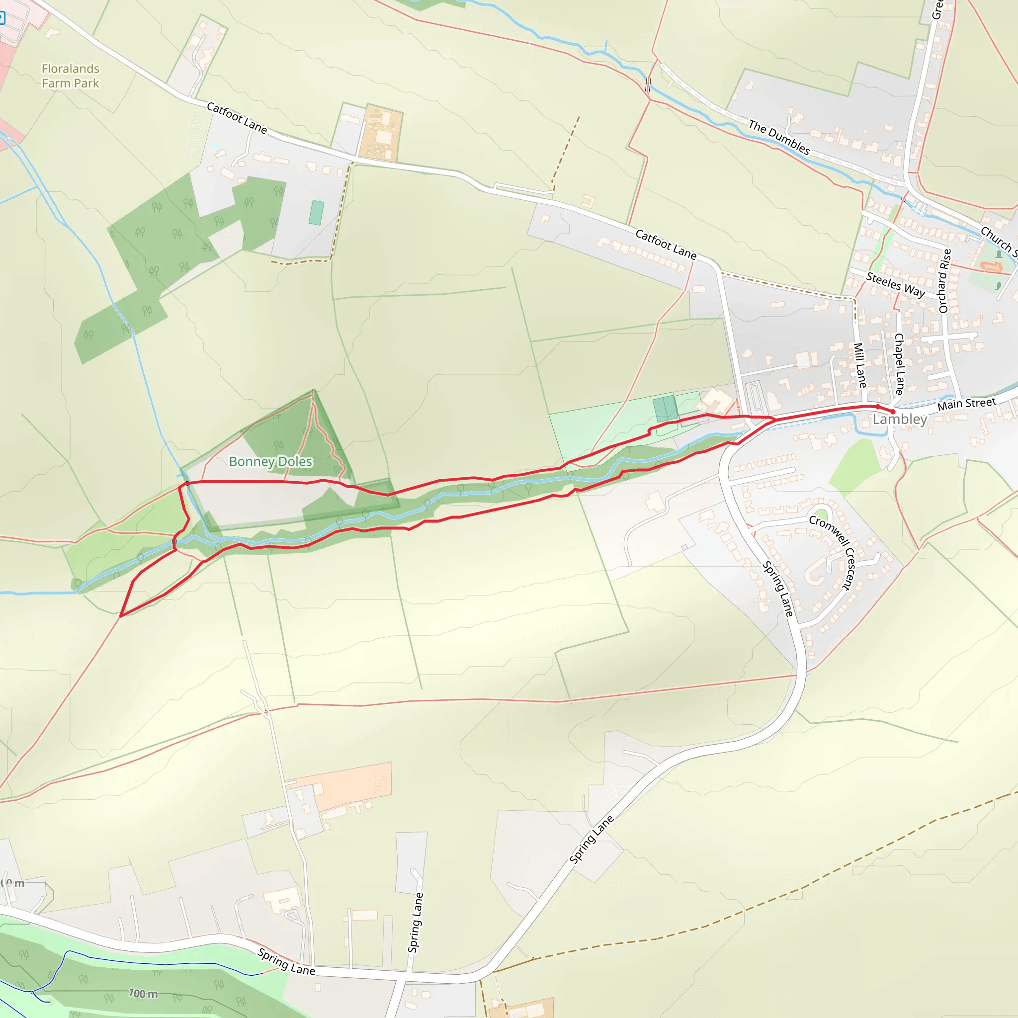 Lambley Dumbles Walk mobile static map