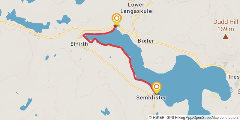 Coastal Walk of Shetland - West stage 41 Map